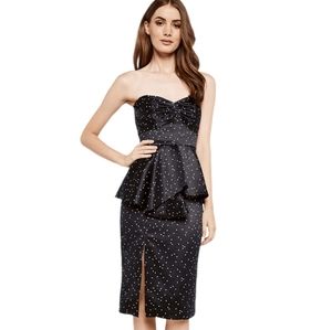 Bardot Strapless Confetti Sweetheart Midi Dress Size 8